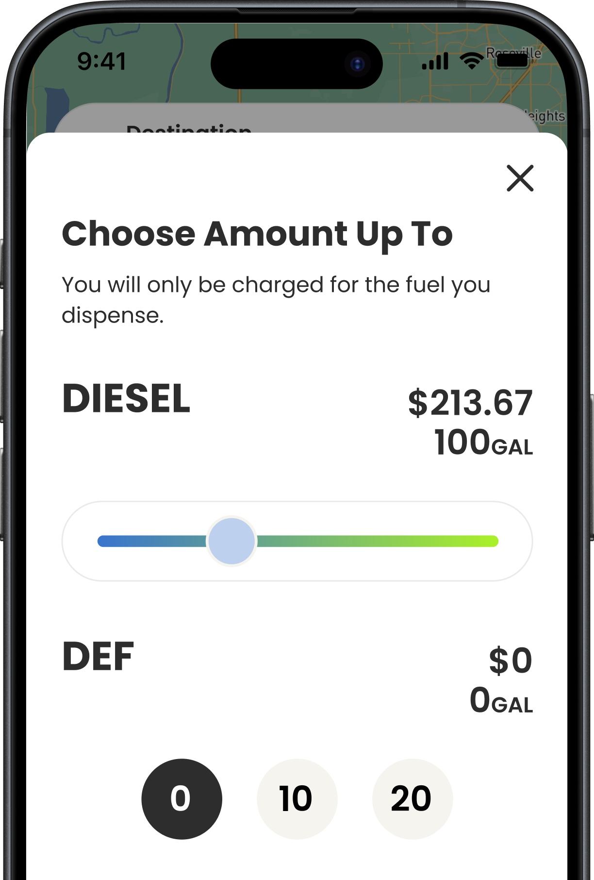 Choose Amount to Authorize